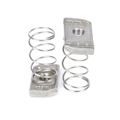 품질  Stainless Steel Spring Channel Nuts Precision Machined Galvanized/Zinc/Nickel Plated Chamfered Edges for Mining Application 공장