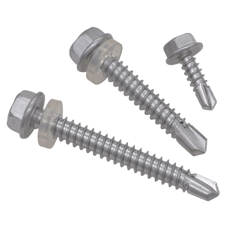 Domtek Screws 박판 금속 Tek 스크루를 꿰뚫는 Tek 스크루 헥스 와셔 머리 본인을 꿰뚫는 M12 직결 스크류 본인